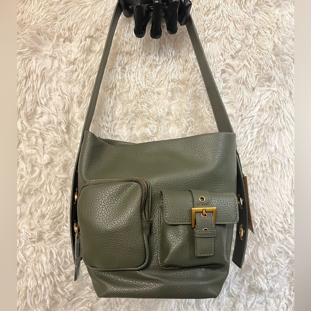 💚💚NWT-STEVE MADDEN OLIVE GREEN SHOULDER BAG AND WALLET💚💚 - Picture 7 of 17